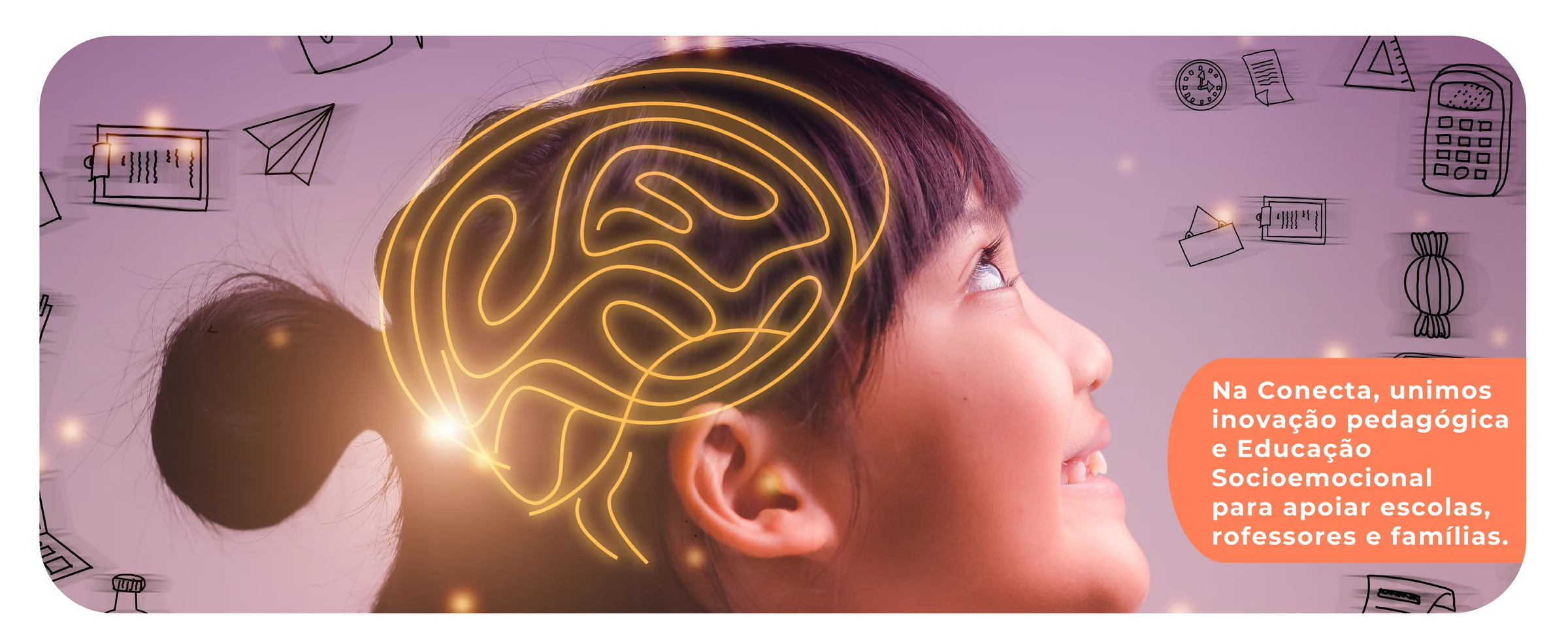 Banner Conecta sobre inovação pedagógica e educação socioemocional